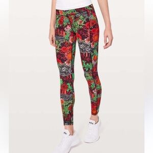 Lululemon Wunder Under Mid-Rise 
Zen Garden Multi Leggings Size 4